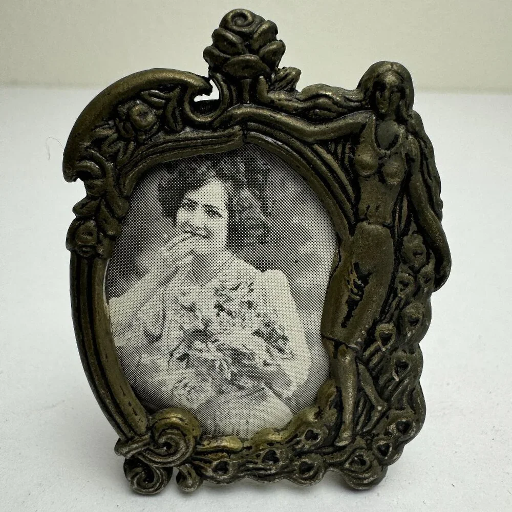 Vintage 925 Silver Plated Miniature Frame Photo Picture 2